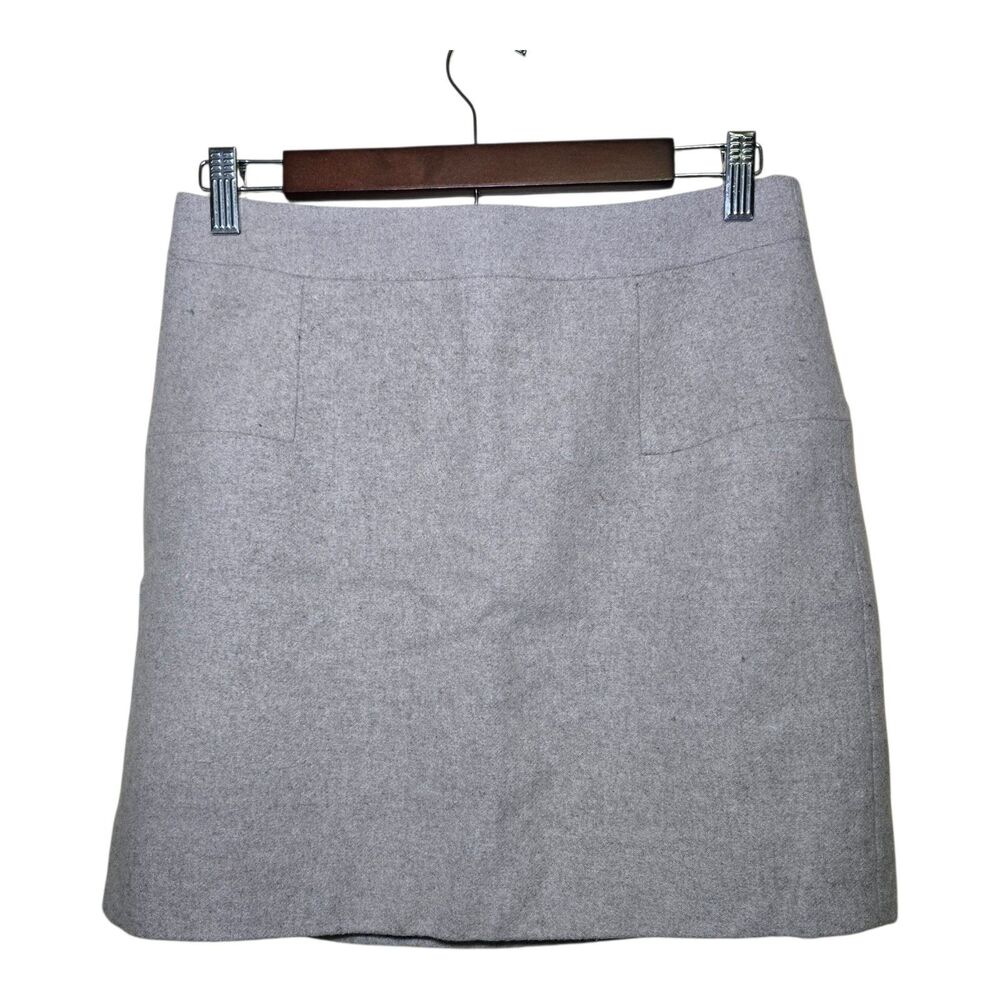 J.Crew Women’s Size 4 Wool Viscose Blend Skirt Classic Pencil Mini Stone Beige